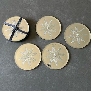 Coasters Pottery Barn etched mirrored coasters 8 coasters total.